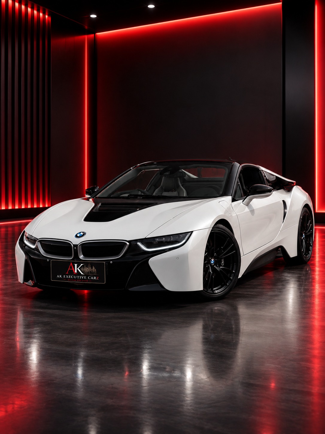 White BMW i8 Roadster